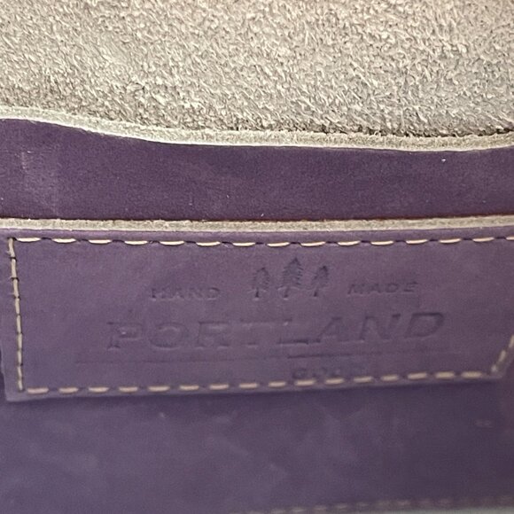 Portland Leather UNICORN Triangle Bag CHALK Lavender Purple White Brand New RARE - Picture 5 of 9